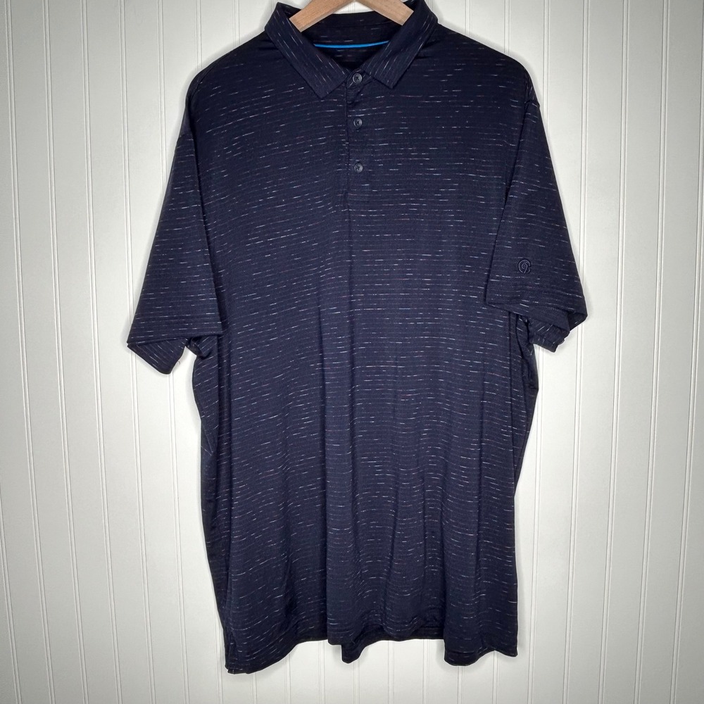 Champion C9 Mens Polo Shirt XXL Navy Space Dye Duo Dry Golf Performance Stretch